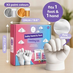 Set Amprenta 3D din Ghips pentru Mâna și Piciorul Bebelușului, Kit DIY pentru Amintiri, Cadou Ideal pentru Naștere sau Botez, Non-Toxic - Img 4