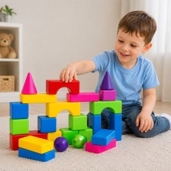 SET CONSTRUCTOR BLOCURI MULTICOLORE 1 - Img 3