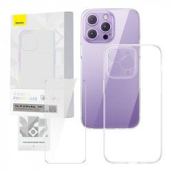 Set husa transparenta si sticla securizata Baseus Corning pentru iPhone 14 Pro Max