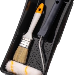 Set Practic de Zugrăvit și Vopsit 4 Piese, Rolă 10 cm, Pensulă pentru Vopsea Lavabilă/Emulsie 1.5", Tavă Vopsit 28 x 16 cm și Mâner/Suport Rolă 27 cm, Pentru Pereți și Tavane - Img 6