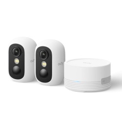 Sistem supraveghere video eufyCam C35 Wireless, IP67, Color Night Vision, Set HomeBase Mini + 2 camere Full HD
