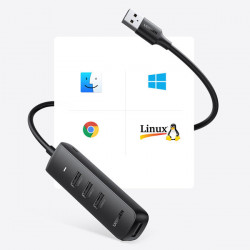 Splitter HUB USB Ugreen tip A - 4x USB 3.2 Gen 1 Negru (CM416 80657) - Img 4