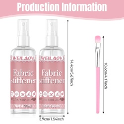 Spray Întăritor pentru Textile și Țesături Fabric Stiffener Spray 200 ml, Amidon Lichid cu Tehnologie de Nano-Penetrare și Uscare Rapidă, Fixare de Lungă Durată pentru Bumbac, In, Mătase, Denim,etc - Img 2