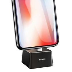 Stand incarcare pentru birou cu cablu lightning 2A pentru telefoanele Apple iPhone , 1M , Baseus Quadrate Desk , negru