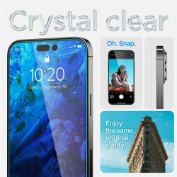 Sticla securizata Spigen Glas.tR EZ Fit pentru iPhone 14 Pro Max - 2 buc.