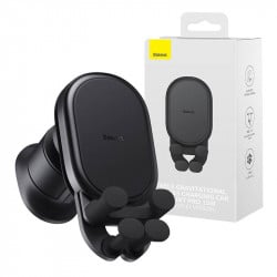 Suport auto pentru incarcare fara fir gravitationala stabil Baseus Pro 15W (negru)