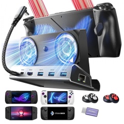 Suport Consola cu Cooler Lisen S1 pentru ROG / Lenovo / Razer / Aya / Logitech / Onexplayer Series, Negru YL0423110005