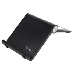 SUPORT telefon SPACER, pliabil, fixare pe birou, universal cu unghi ajustabil, dimensiuni 90 x 70 x 12mm, negru, "SPDH-FLIP-01-BK" - Img 3