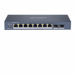 Switch Hikvision DS-3E1510P-SI, 8 porturi, PoE