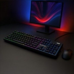 Tastatură de gaming cu membrană RGB Wozinsky WKG-200 cu rotiță de derulare - Neagră - Img 3