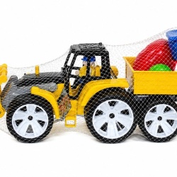 TRACTOR BAMS FATA ZAMBITOARE NEGRU GALBEN