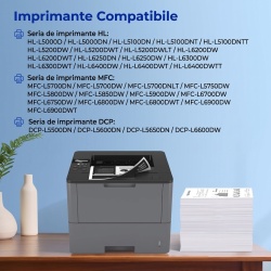 Typec TN3480 TN3430 Inlocuitor pentru toner Brother HL-L5100DN MFC-L5750DW TN-3480 TN-3430 3480 TN Compatibil MFC-L5700DW HL-L5200DW (2 negre), X-Large - Img 2