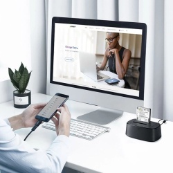 Ugreen CM198 50857 statie de andocare cu USB 3.0 pentru unitati SATA 2.5" 3.5" HHD, sursa de alimentare UE - negru - Img 2