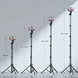Ugreen LP680 selfie stick cu suport si telecomanda Bluetooth 1,8m - negru - Img 4