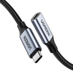Ugreen US372 80810 USB-C - USB-C cablu PD QC 100W 5A 10Gbps 0,5m - gri
