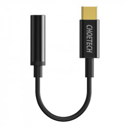 Adaptor Choetech AUX003 Adaptor USB-C la mufa audio de 3,5 mm (negru)