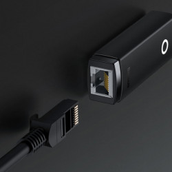 Adaptor de retea extern USB tip C din seria Baseus Lite - RJ-45 1Gbps (1000Mbps) negru (WKQX000301) - Img 3