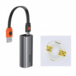 Adaptor extern de rețea Baseus USB 3.2 Gen 1 1000Mbps Gigabit Ethernet USB / USB Typ C gri (CAHUB-AF0G)