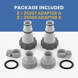 Adaptor furtun piscină Tip A și B compatibil Intex, pentru pompă de filtrare cu conexiune filetată - Img 5
