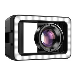 APEXEL APL-HB100FL23 100 mm lentila pentru telefon cu iluminare din spate LED macro (negru)