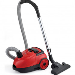 Aspirator cu sac Heinner HVC-VB750RD, putere 750W, putere de aspirare: 180W, sac textil 1.6 L, control variabil al puterii, nivel de zgomot: 78dB, Rosu