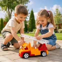 AUTOSPECIALA POMPIERI CU SCARA ROSU PORTOCALIU 46CM - Img 3