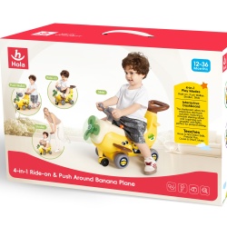 AVION INTERACTIV 4 IN 1 RIDE ON SI MANER DE IMPINGERE BANANA