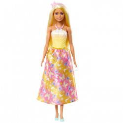 BARBIE PAPUSA BARBIE CU PARUL BLOND SI GALBEN - Img 3