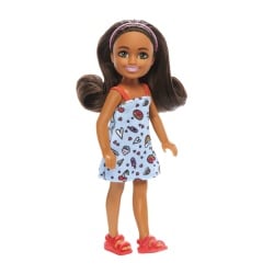 BARBIE PAPUSA CHELSEA CREOLA CU PAR SATEN SI ROCHITA ALBASTRA - Img 3