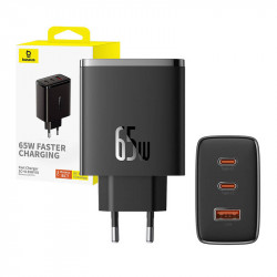 Baseus OS-Cube Pro 2xUSB-C + incarcator de perete USB, 65W (negru)