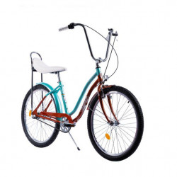 Bicicleta Pegas Strada 2, 26 inch, cadru aluminiu, maro/verde - Img 8