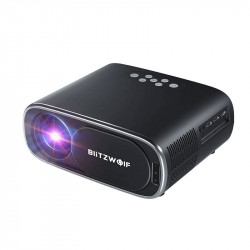 BlitzWolf BW-V4 1080p LED proiector/proiector, Wi-Fi + Bluetooth (negru)