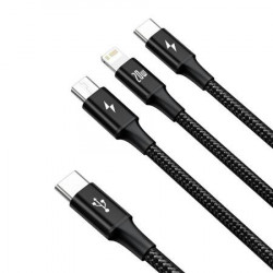 Cablu 3-in-1 Baseus Rapid Series USB-C pentru M+L+T 20W 1,5m Negru - Img 8
