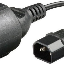 CABLU alimentare GEMBIRD adaptor intrare C14 (tata) la iesire Schuko (mama), 10A, bulk, black