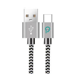 CABLU alimentare si date SPACER, pt. smartphone, USB 3.0 (T) la Type-C (T), 2.1A, braided, retail pack, 1m, zebra,"SPDC-TYPEC-BRD-ZBR-1.0" (timbru verde 0.08 lei)