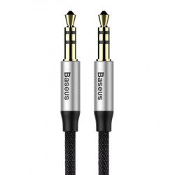 Cablu Audio Baseus Yiven 3.5 mascul M30 1.5M Argintiu+ Negru
