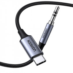 Cablu AUX audio stereo Ugreen 3,5 mm mufa - USB tip C pentru smartphone 1 m negru (CM450 20192) - Img 7