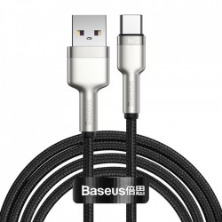 Cablu Baseus Cafule Series Metal Data USB - USB Typ C 66W 2m black (CAKF000201)