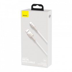 Cablu Baseus Cafule Series Metal Data USB - USB Typ C 66W, 2m white (CAKF000202) - Img 3