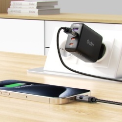 Cablu Date si Incarcare USB-A - USB-C Acefast C15-04 Display, 66W, 1.2m, Negru - Img 4