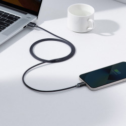 Cablu de date cu incarcare rapida din seria Baseus crystal shine USB tip A la Lightning 2,4A 1,2m negru (CAJY000001) - Img 3