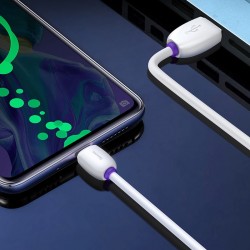 Cablu de date si incarcare , Baseus Purple Ring HW Quick Charger Usb la USB Type C 40W 1m Alb - Img 4