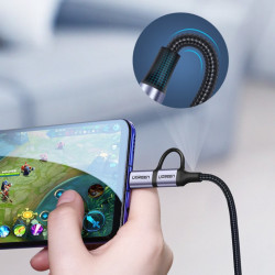 Cablu de date UGREEN 2 in 1 USB la USB Type-C , micro USB 2.4A - 1m - Img 8