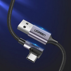 Cablu de date UGREEN USB la USB Type-C 3A - 1m gri - Img 2
