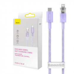 Cablu de incarcare rapida Baseus USB-C la seria Lightning Explorer 1m, 20W (violet)