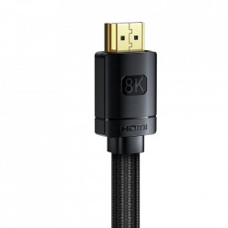 Cablu HDMI 2.1 Baseus 8K 60 Hz 48 Gbps / 4K 120 Hz / 2K 144 Hz 3D eARC QMS Dynamic HDR VRR ALLM 1 m negru (CAKGQ-J01) - Img 5