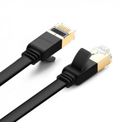 Cablu plat Ugreen Cablu de rețea Internet Ethernet RJ45 Cat 7 STP LAN 10 Gbps 10 m Negru (NW106 11265) - Img 4