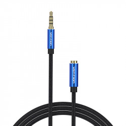 Cablu prelungitor audio TRRS 3,5 mm tata la 3,5 mm mama 5 m Vention BHCLJ albastru