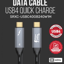 CABLU SERIOUX USB-C TO USB-C NEGRU