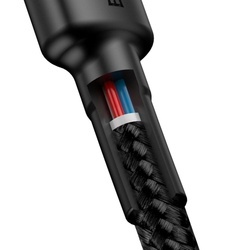 Cablu Type C BASEUS PD PD2.0 , 60W , 20V 3A QC3.0 , 1M , negru + rosu - Img 3